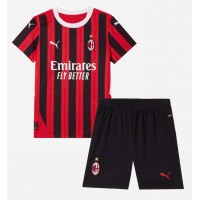 Dětský fotbalový dres AC Milan Alvaro Morata #7 2024-25 Domácí Krátký Rukáv (+ trenýrky)